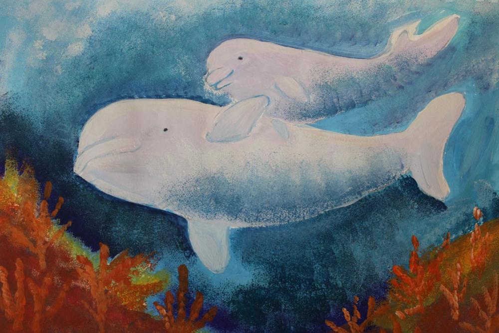 Калабухова Марина, 10 лет, "Белые киты Белого моря"